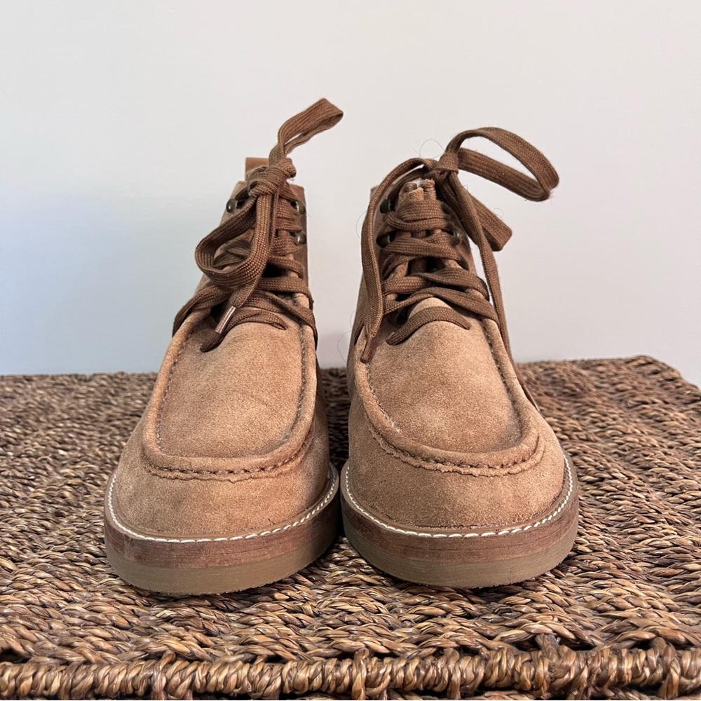 Madewell Travis Lace-Up Shearling Lined Boots - Size 7